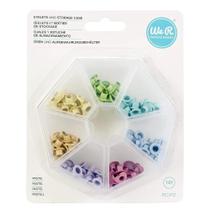 Estojo de Ilhóses Eyelets Wer Memory 140 Pçs Tons Pastel