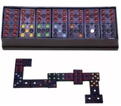Estojo de Jogo Dominó Colorido com 28 Peças Estojo de Jogo Dominó Colorido com 28 Peças