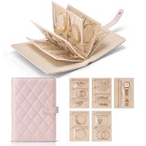 Estojo de joias Vlando Travel Jewelry Organizer rosa para mulheres