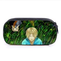 Estojo de lápis, bolsa de papelaria Natsumes Friends Big Capacity