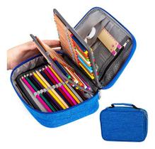 Estojo De Lápis Caneta Grande Zíper Com Divisórias 72 Slots