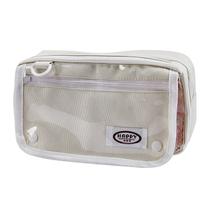 Estojo de lápis com design flip-top de PVC de grande capacidade e lona