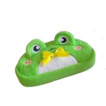 Estojo de lápis Cute Frog Plush de grande capacidade para papelaria