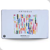 Estojo de Lápis de Cor Aquarelável 36 Cores com Pincel Artools Estojo de Lápis de Cor Aquarelável 36 Cores com Pincel Artools