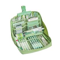 Estojo de lápis de grande capacidade em tecido verde de 12 camadas Charming Panda