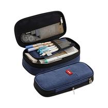 Estojo De Lápis De Lona Impermeável De Grande Capacidade, Bolsa De Material Escolar Multifuncional