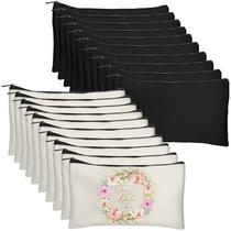 Estojo de lápis de lona Legigo, pacote com 20 bege e preto para crianças