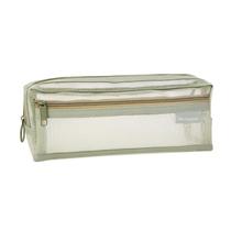 Estojo de lápis de malha transparente de dupla camada de grande capacidade Estojo de lápis de malha transparente de dupla camada de grande capacidade