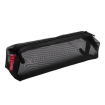 Estojo de lápis de malha transparente de nylon de grande capacidade 20cm Estojo de lápis de malha transparente de nylon de grande capacidade 20cm