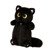 Estojo De Lápis De Pelúcia Grande Capacidade Para Gato Siamês, Bolsa De Material Escolar De Desenho