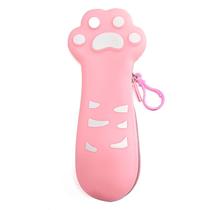 Estojo de lápis de silicone Cute Cartoon Cat Paw de grande capacidade