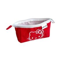 Estojo De Lápis De Veludo Hello Kitty De Grande Capacidade Organizador De Material Escolar Bolsa De