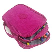 Estojo De Lápis Dulpa Camada Escolar Juvenil Box Jumbo Nylon Grande Com Divisória