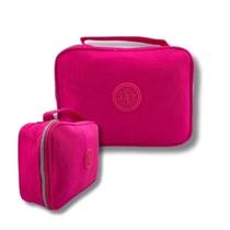 Estojo De Lápis Escolar Juvenil Box Jumbo Nylon Táctico Grande Com Divisória Cor:Pink