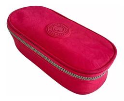 Estojo De Lápis Escolar Organizador 50 Pens Elástico Crinkle