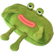 Estojo de lápis Funny Frog Plush Large Mouth para estudantes