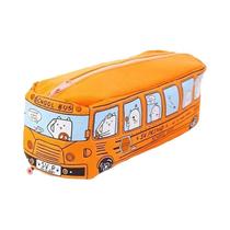 Estojo De Lápis Grande Capacidade Em Forma De Ônibus Cartoon, Estojo De Material Escolar Fofo Para