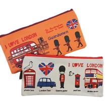 Estojo de lápis I Love London Oxford com zíper de tecido 20x9cm