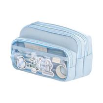 Estojo De Lápis Kawaii À Prova d'Água De Grande Capacidade, Bolsa De Canetas Multi-camadas, Material