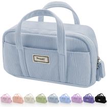 Estojo de lápis Sooez Large Blue Corduroy para meninas adolescentes Estojo de lápis Sooez Large Blue Corduroy para meninas adolescentes