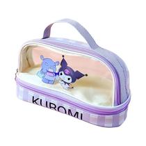 Estojo De Lápis Transparente De Grande Capacidade Em Duas Camadas Cinnamoroll Kuromi Organizador Estojo De Lápis Transparente De Grande Capacidade Em Duas Camadas Cinnamoroll Kuromi Organizador
