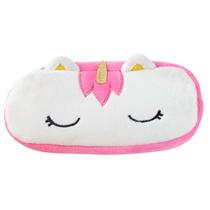 Estojo de lápis Unicorn Plush de grande capacidade para crianças 26x11x1,5 cm