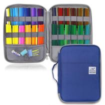 Estojo de lápis YOUSHARES 96 compartimentos para lápis Prismacolor (azul)