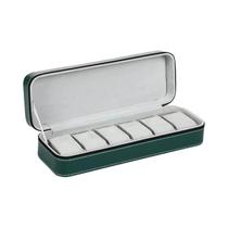 Estojo De Luxo Em Couro PU Com Zíper Para Relógios, Organizador De Viagem Para Homens E Mulheres,