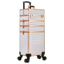 Estojo de maquiagem AROUS 5 em 1 com rodas para cosmetologia Estojo de maquiagem AROUS 5 em 1 com rodas para cosmetologia