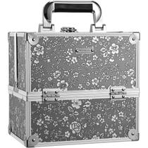 Estojo de maquiagem FRENESSA Makeup Box Organizer Silver Floral