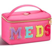 Estojo de maquiagem Geetery Chenille Letter Bag, nylon, rosa, vermelho Estojo de maquiagem Geetery Chenille Letter Bag, nylon, rosa, vermelho