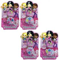 Estojo de Maquiagem Infantil DiscoTeen - Anel- Batom-Elastico de cabelo