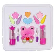 Estojo De Maquiagem Infantil Sapinho Paleta De Sombras Com Batom E Pinceis Estojo De Maquiagem Infantil Sapinho Paleta De Sombras Com Batom E Pinceis