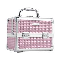 Estojo de maquiagem Joligrace Portable Travel Cosmetic Organizer rosa