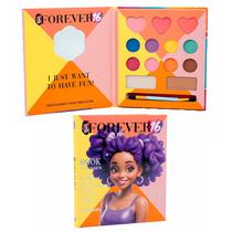 Estojo De Maquiagem Lúdico Com Sombras Iluminadores E Blush Dermatologicamente Testados