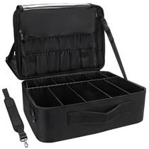 Estojo de maquiagem Relavel Extra Large com divisórias ajustáveis preto Estojo de maquiagem Relavel Extra Large com divisórias ajustáveis preto