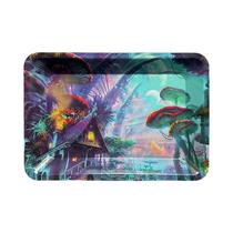 Estojo De Metal Para Rolagem De Cigarros 18x12.5cm, Bandeja De Armazenamento Para Tabaco, Acessórios