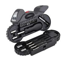 Estojo de Moto com Lanterna LED e Kit de Ferramentas 21 Peças Resistente