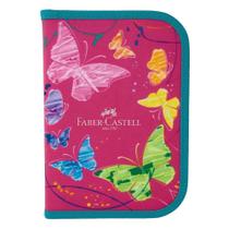 Estojo de Nylon Rosa Borboleta - Faber-Castell