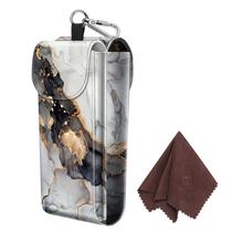 Estojo de óculos duplo Fintie Cloudy Marble Vegan Leather
