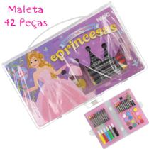 Estojo de Pintura com 42 Peças - Tema Princesas Magic