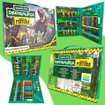 Estojo de Pintura Infantil Escolar Maleta de Desenhar e Colorir Dino 150 Peças Estojo de Pintura Infantil Escolar Maleta de Desenhar e Colorir Dino 150 Peças