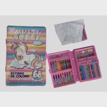 Estojo de Pintura Unicórnio Para Colorir 68 pçs Aquarela Estojo de Pintura Unicórnio Para Colorir 68 pçs Aquarela