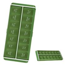 Estojo de Remedio Comprimido Capsula Pilula Organizador Semanal Divisoria Mala Bolsa Viagem Portatil Seguro Resistente Estojo de Remedio Comprimido Capsula Pilula Organizador Semanal Divisoria Mala Bolsa Viagem Portatil Seguro Resistente