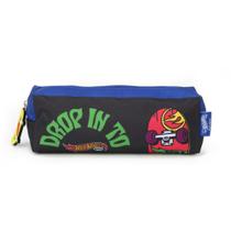 Estojo de Tecido HOT Wheels Skate com 1 Zíper Azul