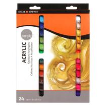 Estojo de Tinta Acrílica Simply Daler Rowney com 24 Bisnagas Estojo de Tinta Acrílica Simply Daler Rowney com 24 Bisnagas