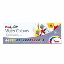 Estojo de Tinta Aquarela Pentel Arts com 18 Cores WFRS-18