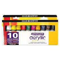 Estojo de Tinta Graduate Acrylic Selection Set 38ml com 10 Cores