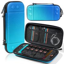 Estojo de transporte BRHE Switch 2, grande capacidade, 10 slots de jogo, azul