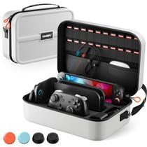 Estojo de transporte COOWPS Switch 2 para Nintendo Switch 2 (2025) branco Estojo de transporte COOWPS Switch 2 para Nintendo Switch 2 (2025) branco
